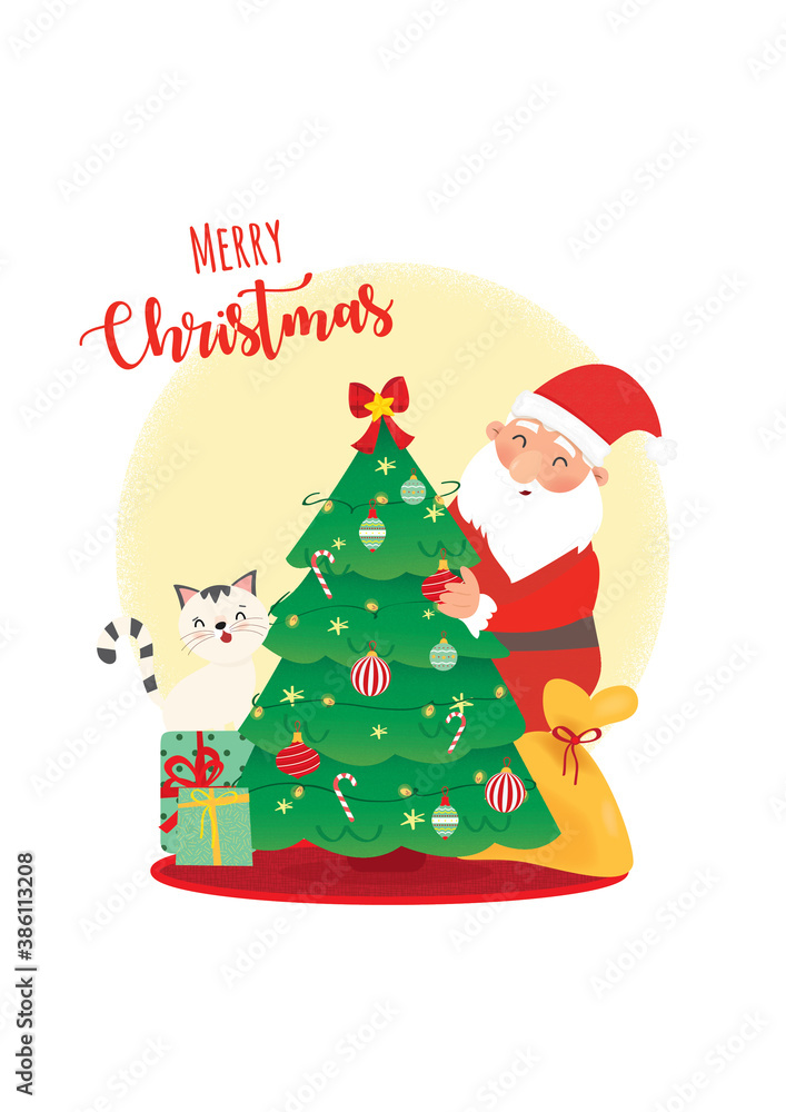 illustrazione isolata e carina del buon natale illustrazione isolata e carina del buon natale