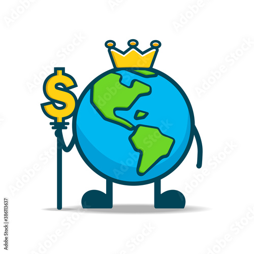 king earth cartoon character