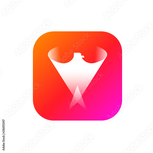 Eagle app logo design template