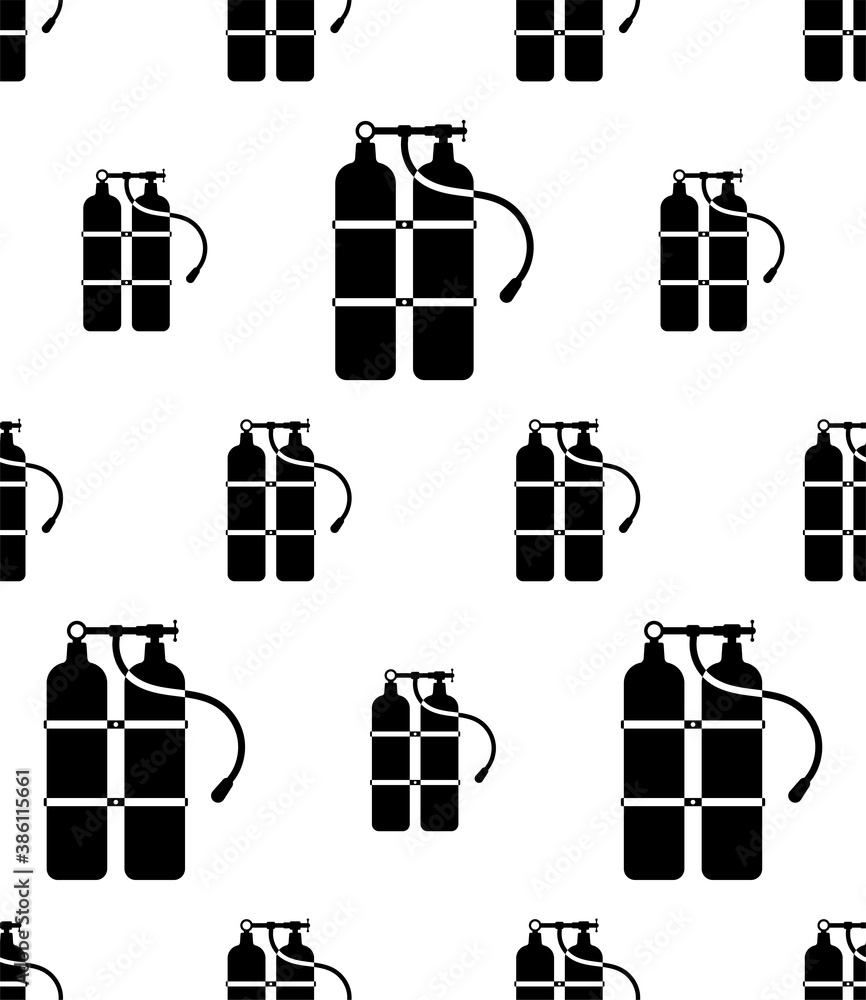 Oxygen Tank Icon Seamless Pattern, Oxygen Storage Vessel Cylinder Oxygen Tank Icon Seamless Pattern, Oxygen Storage Vessel Cylinder