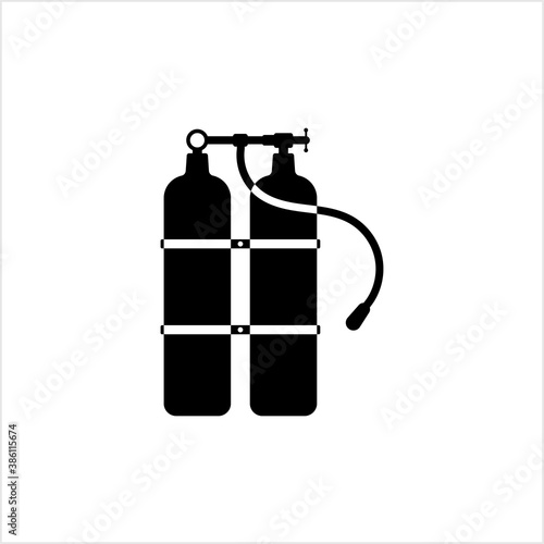 Oxygen Tank Icon, Oxygen Storage Vessel Cylinder