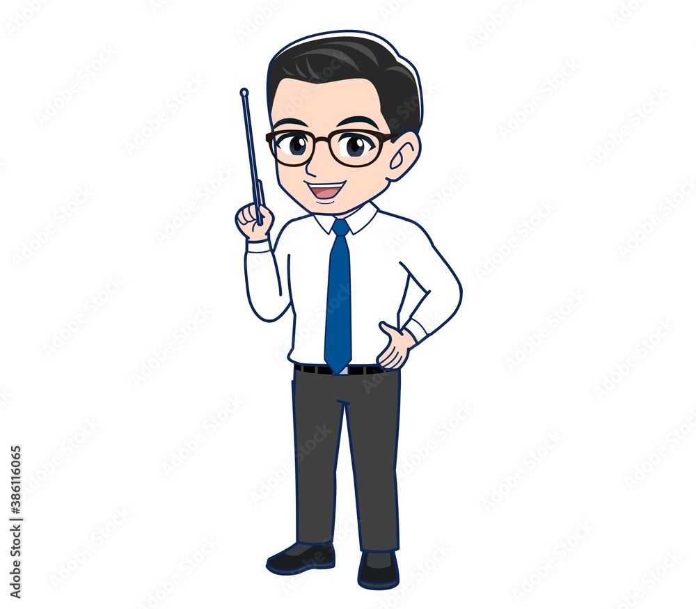 Young employee in a white shirt Young employee in a white shirt