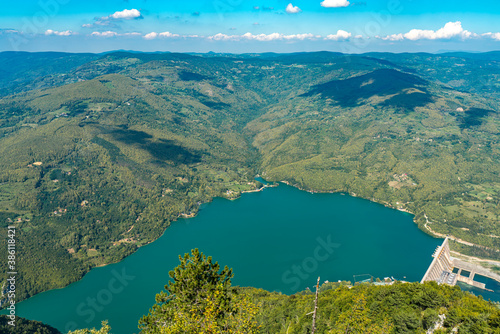 Perucac lake and river Drin...