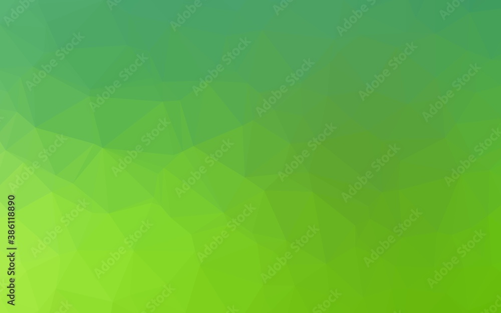 Fototapeta premium Light Green vector polygon abstract backdrop.