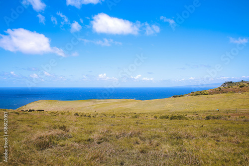 Beautiful country seaside road  West Maui coastline  Hawaii