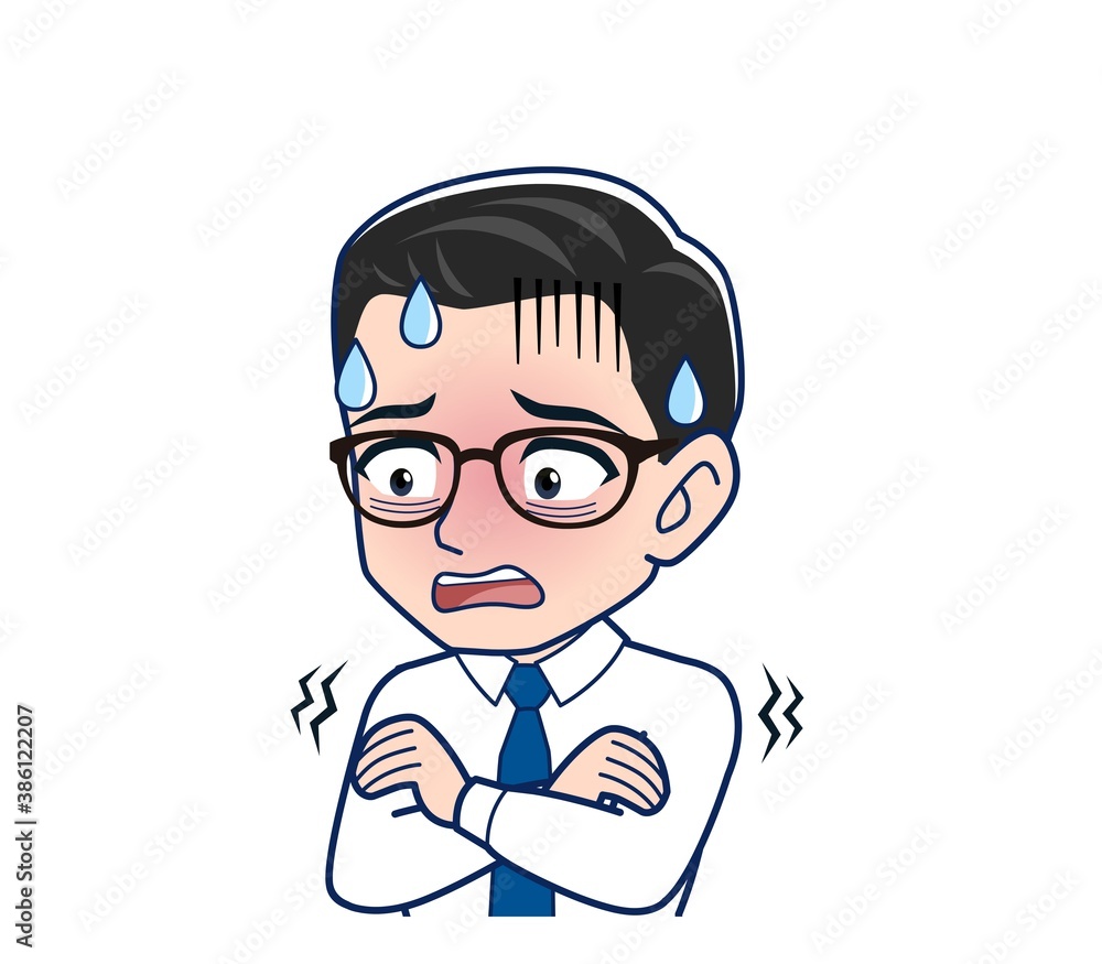 Young employee in a white shirt Young employee in a white shirt