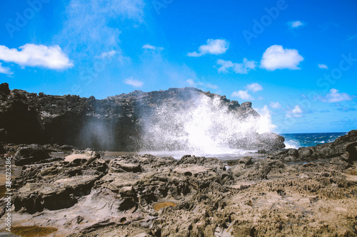 Nakalele Blowhole, West Maui coast, Hawaii 