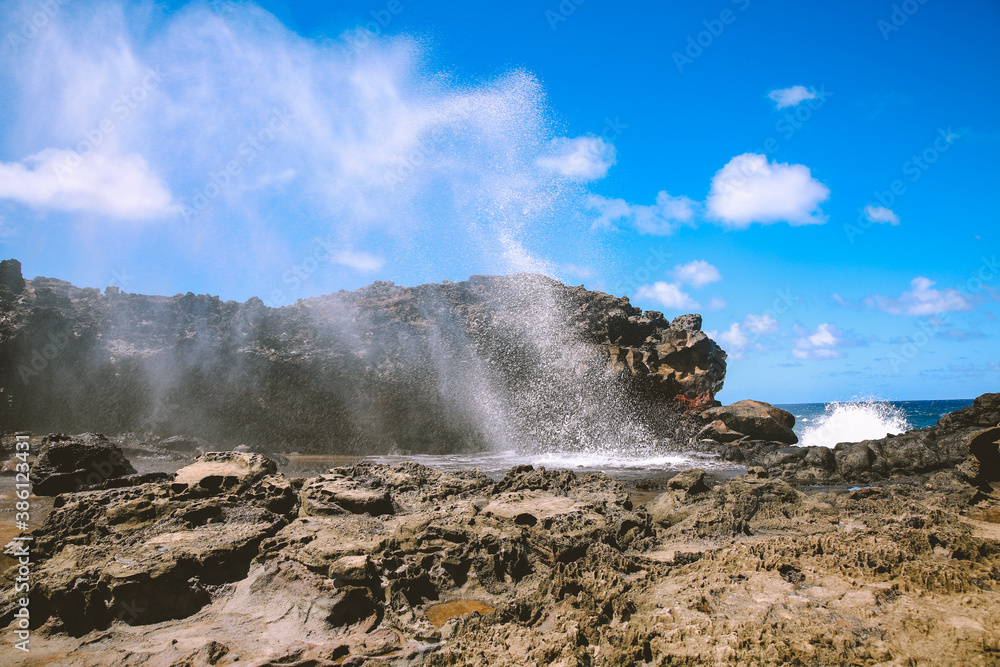 Nakalele Blowhole, West Maui coast, Hawaii
