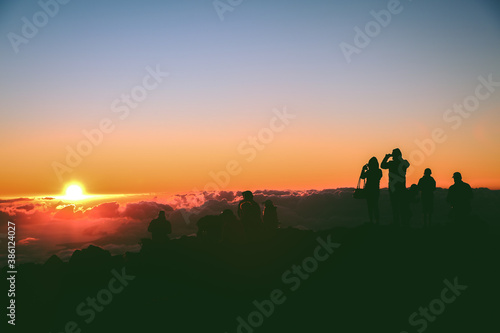 Sunset at Haleakalā National Park, Maui, Hawaii