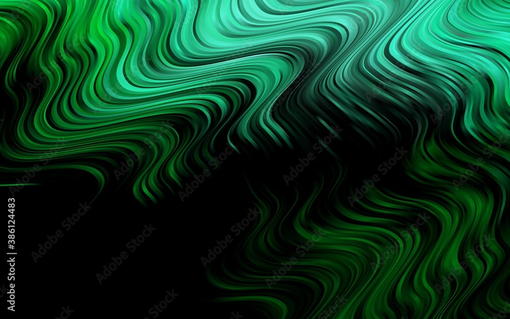Dark Green vector pattern with lava shapes.