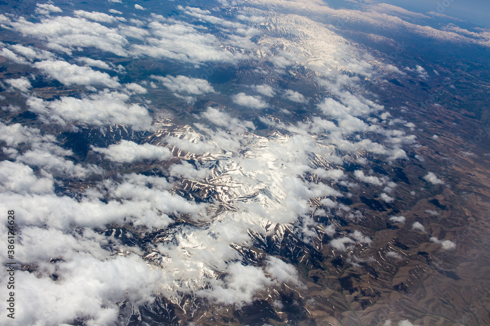 areal view of clouds