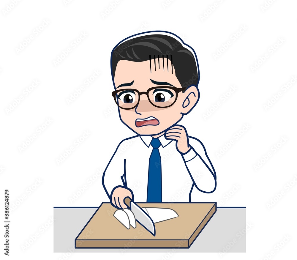 Young employee in a white shirt Young employee in a white shirt