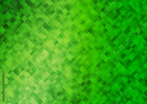 Light Green vector backdrop with rectangles, squares.