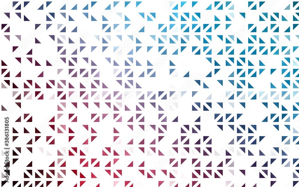 Light Blue, Red vector background with triangles.