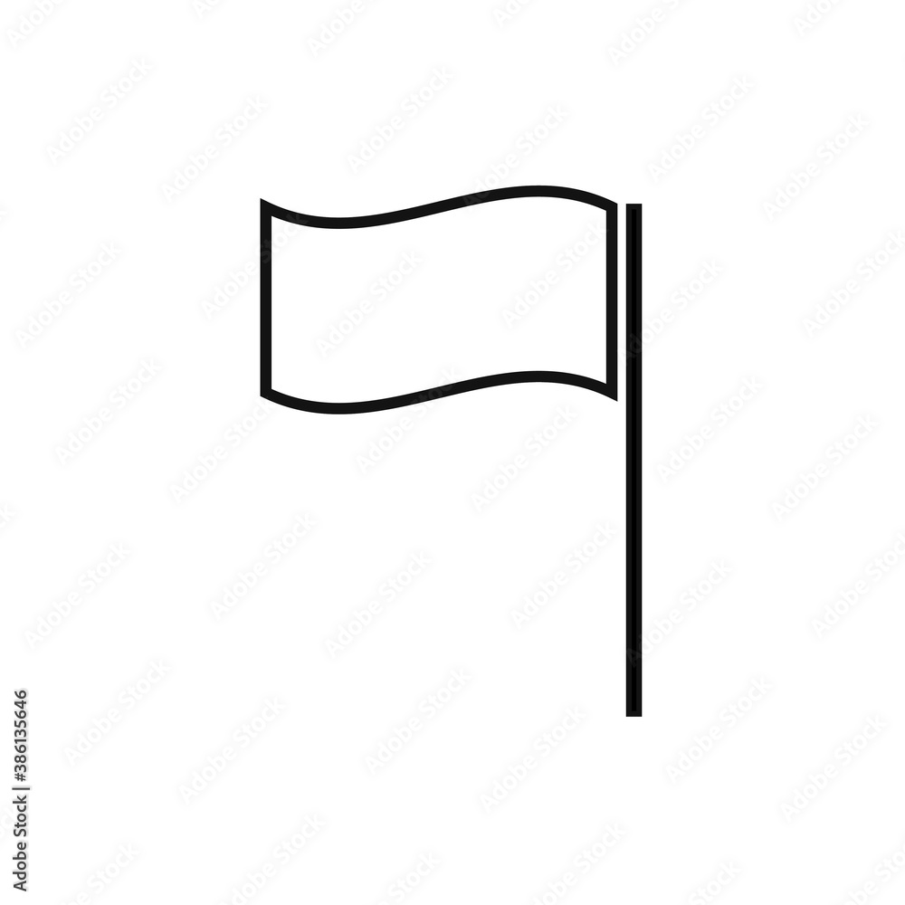 Flag line icon isolated on white background. Vector Illustration Flag line icon isolated on white background. Vector Illustration