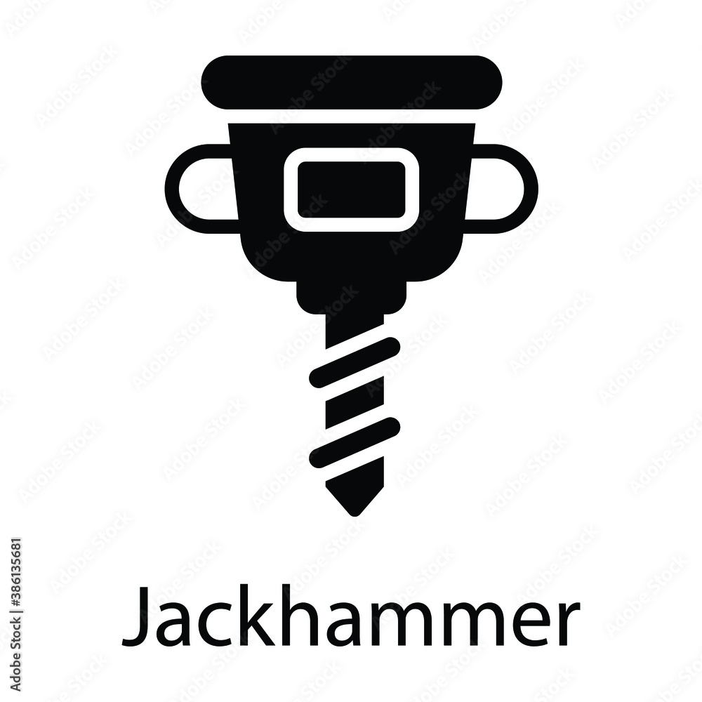 jackhammer vector icon