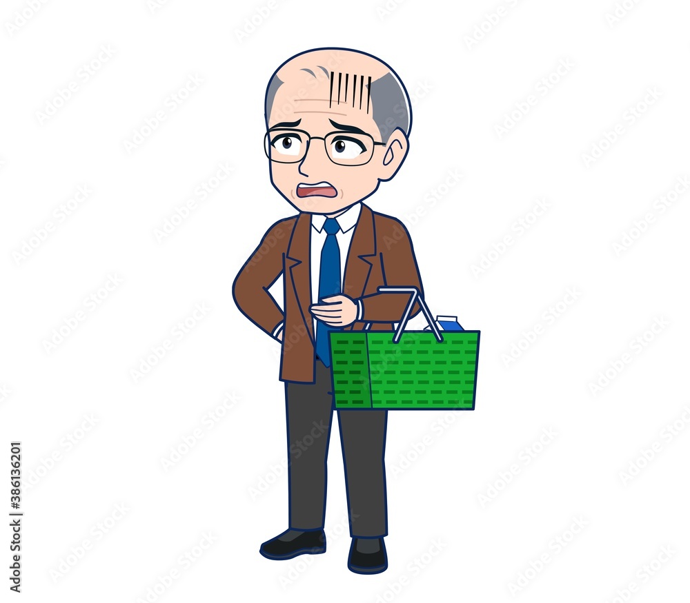 Elderly man in a brown jacket Elderly man in a brown jacket