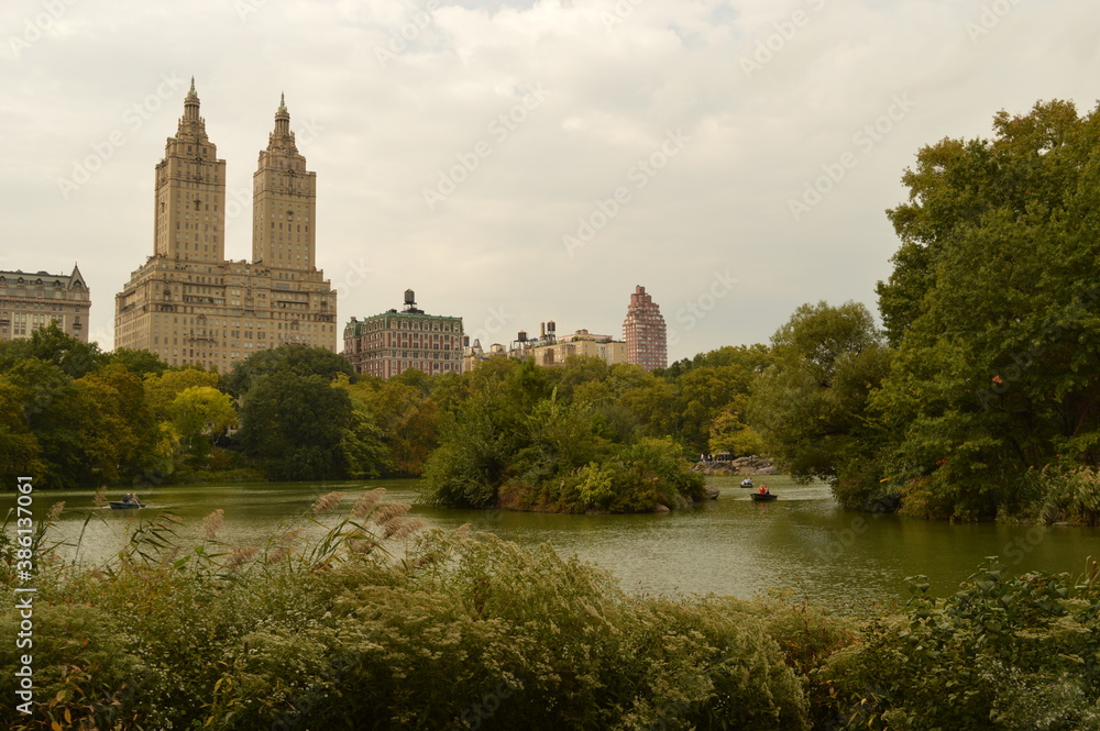 The beautiful Central Park during autumn in New York City