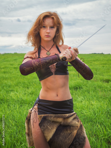 Ancient warrior female barbarian.