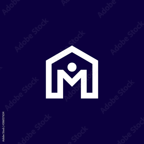 home with letter m illustration vector icon