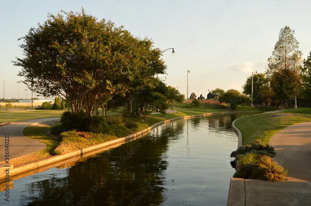 Fototapeta premium The riverside and architecture in Oklahoma City in the Midlands, United States
