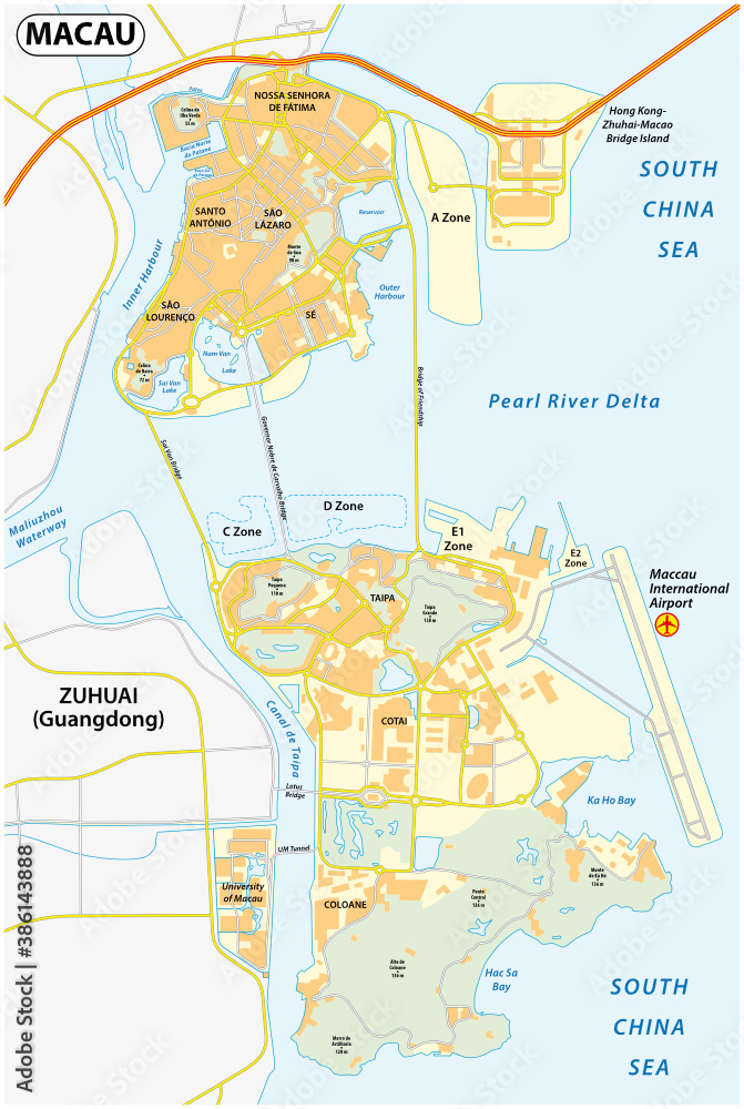 vector map of Macao People s Republic of China Special Administrative ...