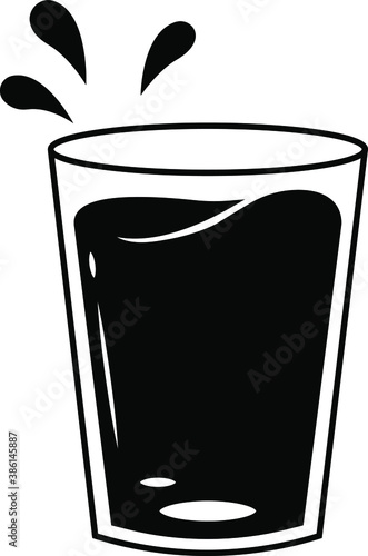 Glass of water isolated on white background
