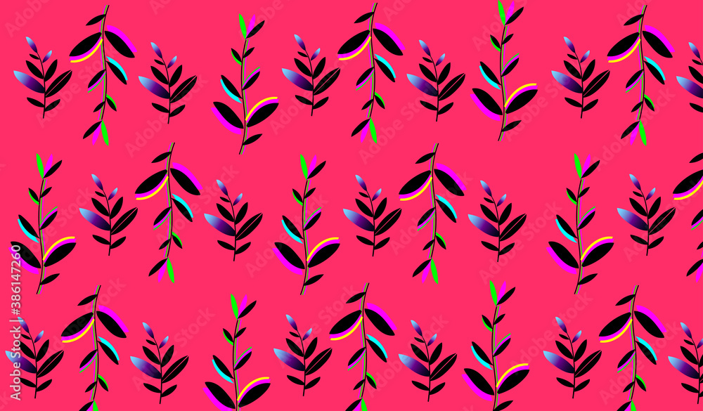 seamless pattern with leaf for paper or gift paper, background