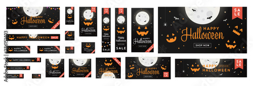 Standard size ad banner complete set for Halloween sale