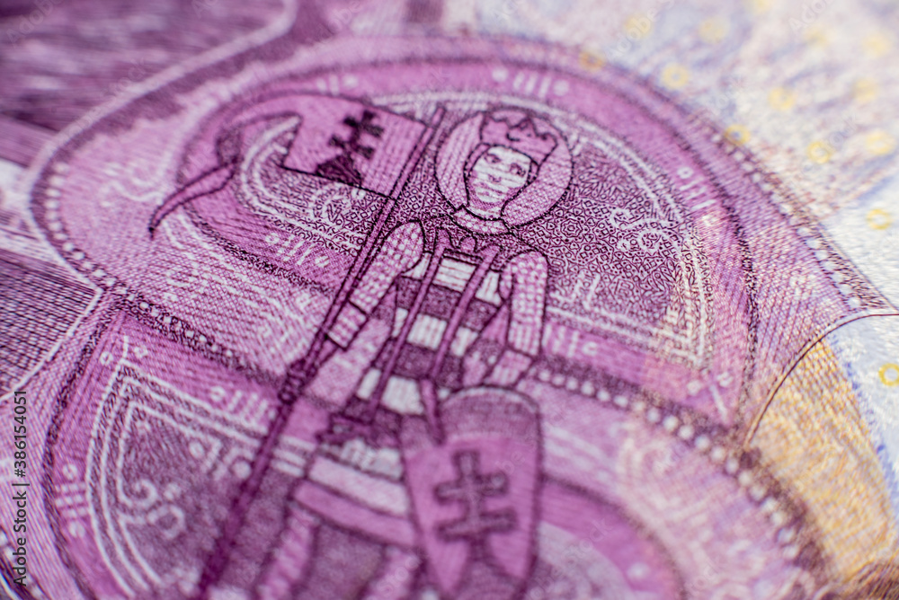 Fototapeta premium World money collection. Fragments of Hungary money