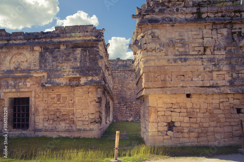Mexico, Chichen Itzá, Yucatán. Ruins of the small temple, possibly belonged to the royal family