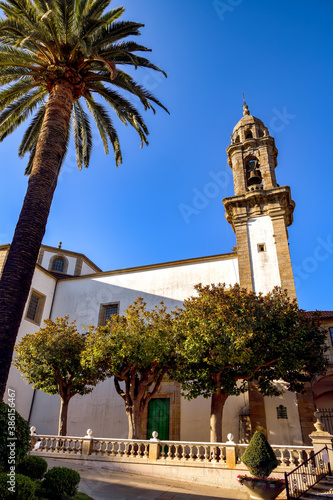 View of Santa Marta church in old town of Ortigueira in the Galicia region of Spain. photo
