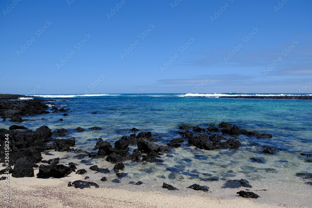 Ecuador Galapagos Islands - San Cristobal Island Scenic beach view Playa Loberia