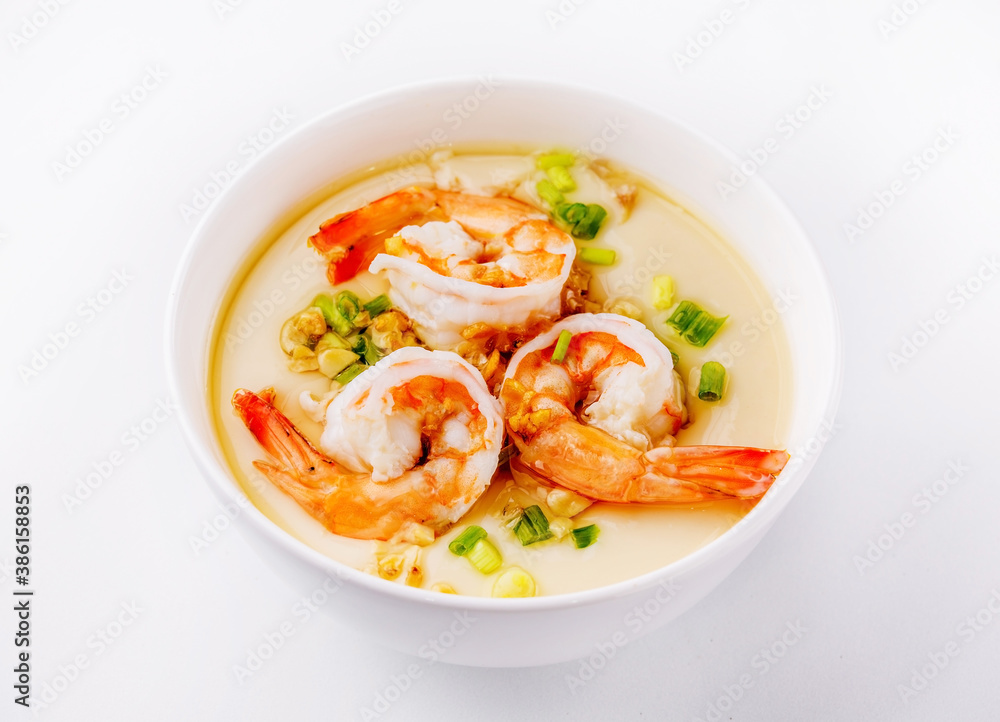 Steamed eggs with shrimp Steamed eggs with shrimp