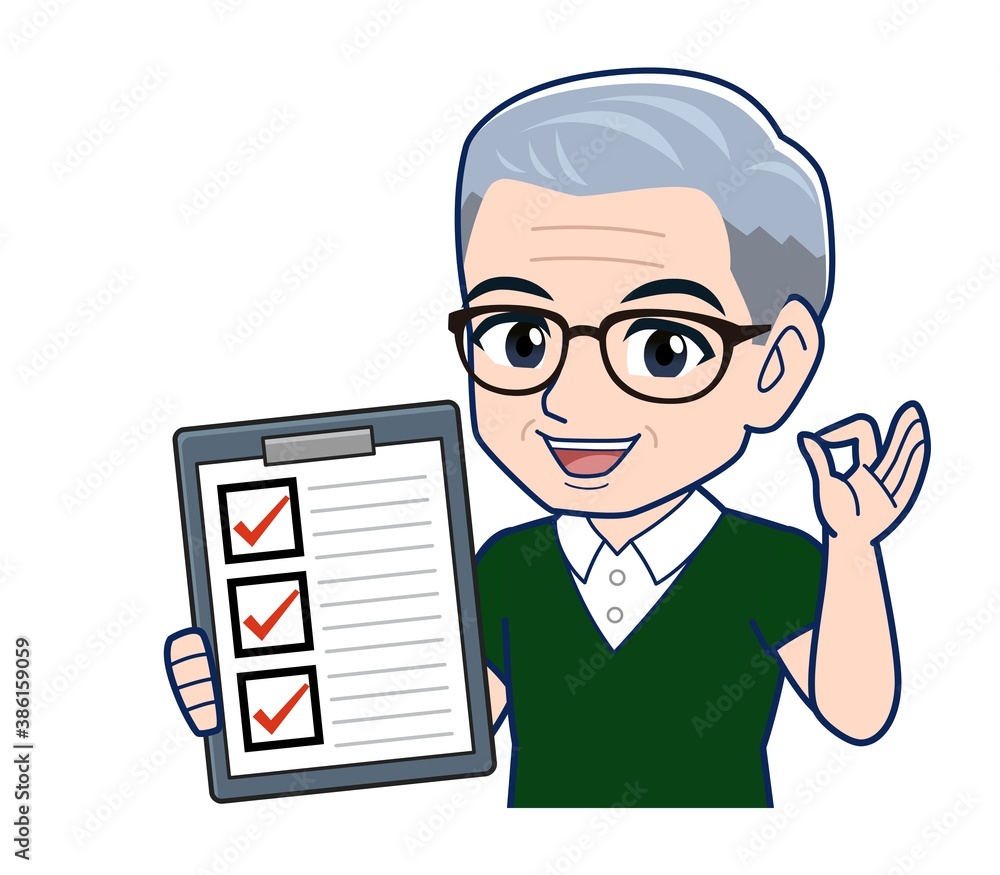 White-haired man in green short sleeves White-haired man in green short sleeves