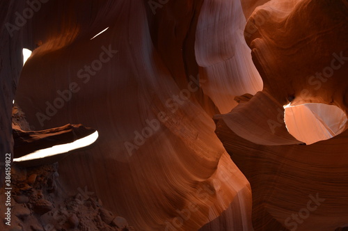 The magnificent Antelope Canyon and Horseshoe Bend by the Colorado River in Navajo country, Arizona, United States of America photo