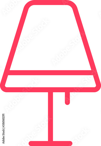 element icon furniture of table lamp for web