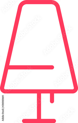 element icon furniture of table lamp for web