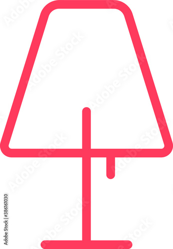 element icon furniture of table lamp for web