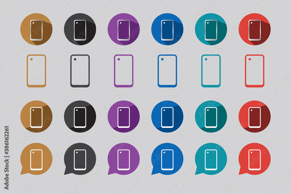 smartphone with punch hole camera icon set. Smartphone vector graphic for any business. smartphone with punch hole camera icon set. Smartphone vector graphic for any business.