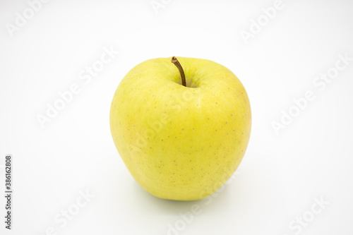 Fresh green apple fruit isolated on the white background