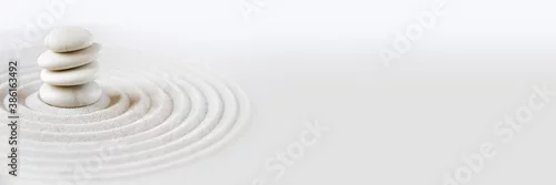Panel kuchenny z motywem Zen japanese garden background. Horizontal banner