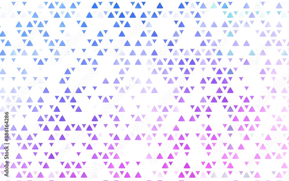 Light Pink, Blue vector layout with lines, triangles.