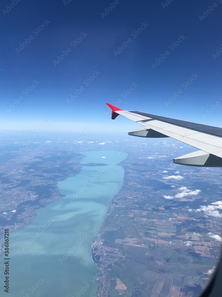 Obraz premium view from airplane window