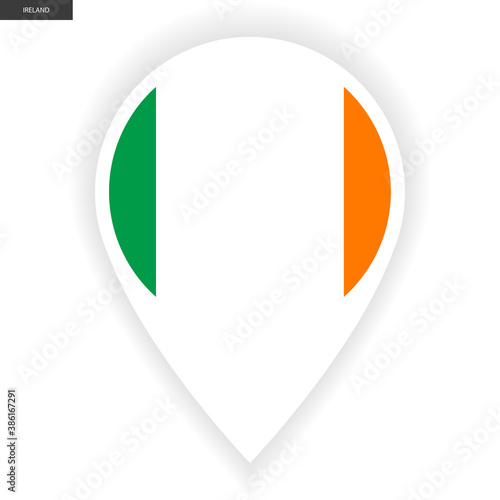 Ireland marker with shadow on white background. Ireland pin icon isolated on background. Free Download Ireland marker with shadow on white background. Ireland pin icon isolated on background. - GFXLoad