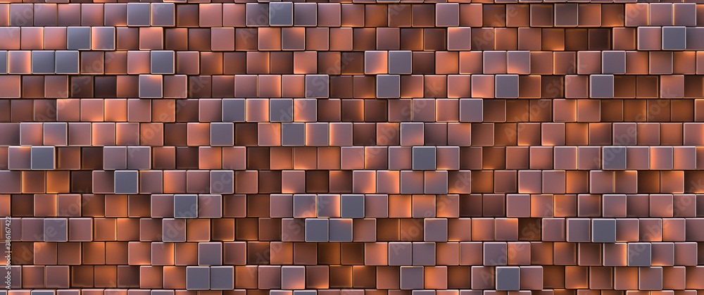 Lots of square glowing rods. Abstract background Lots of square glowing rods. Abstract background