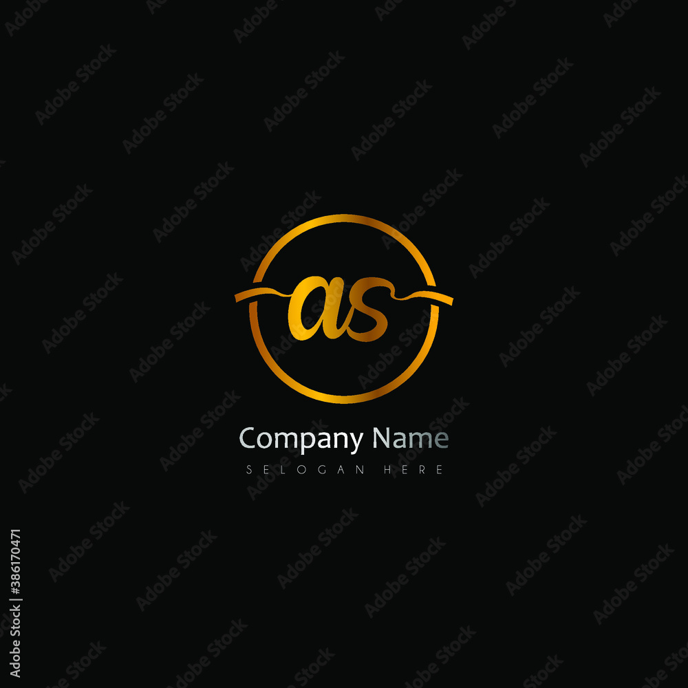 Letter AS logo icon design template elements Letter AS logo icon design template elements