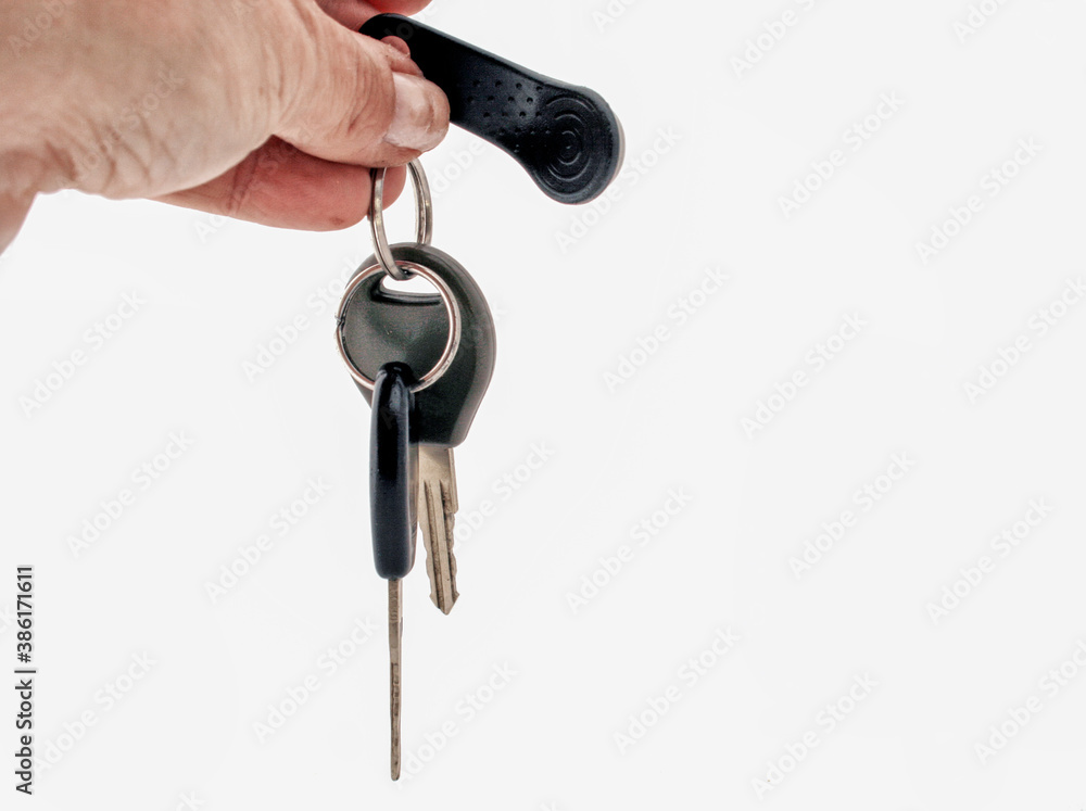 Hand with car keys Hand with car keys