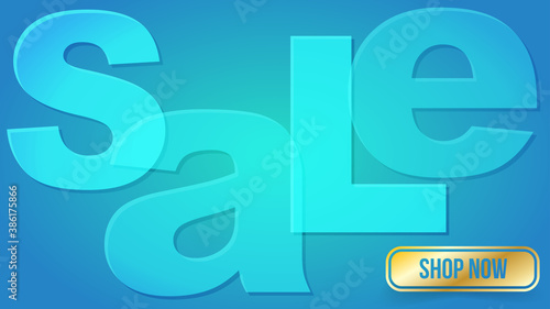 Sale promotion advertising design template with typography and catchy colors. Social media ad content, poster, banner, card , bunting and landing page template. Vector illustration. 16:9 ratio