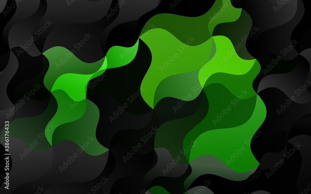 Light Green vector pattern with liquid shapes. Light Green vector pattern with liquid shapes.
